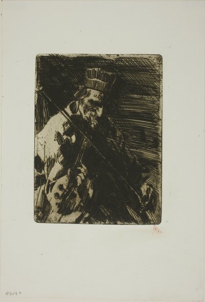 Violinista del villaggio da Anders Leonard Zorn