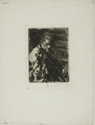 Violinista del villaggio da Anders Leonard Zorn