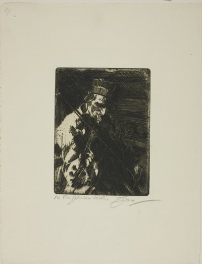 Violinista del Villaggio da Anders Leonard Zorn