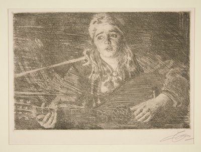 Donna con liuto svedese da Anders Leonard Zorn