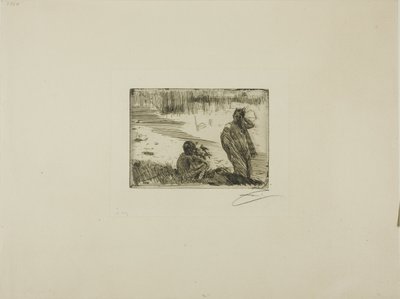 Giovani che fanno il bagno da Anders Leonard Zorn