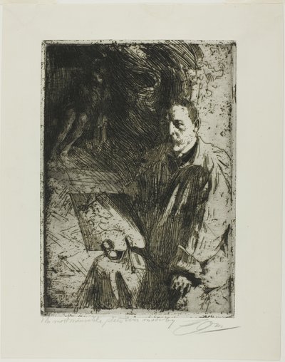 Zorn e il suo modello da Anders Leonard Zorn