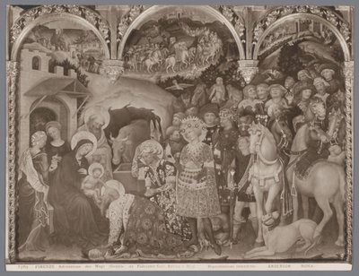 Riproduzione fotografica del dipinto Adorazione dei Magi di Gentile da Fabriano da Anderson (firma)