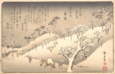 Asukayama nella neve alla sera, XIX secolo da Ando Hiroshige