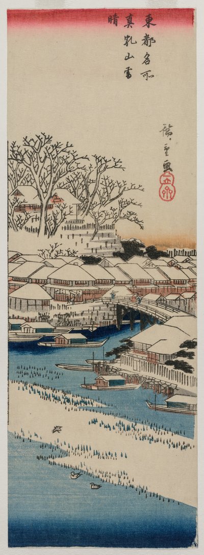 Tempo Sereno dopo la Neve a Matsuchiyama da Ando Hiroshige