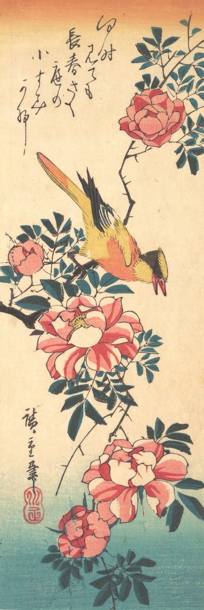Ballerina Grigia Orientale e Rosa, primi anni 1830 da Ando Hiroshige