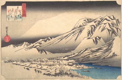 Neve serale sul Monte Hira, XIX secolo da Ando Hiroshige
