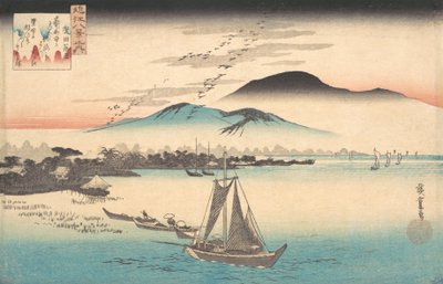 Oche che volano verso Katada da Ando Hiroshige