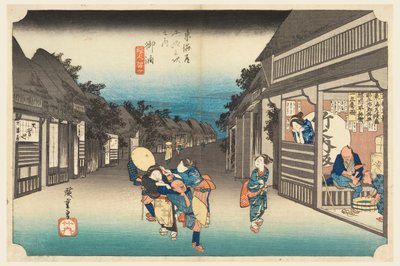Goyu, Donne che Trattengono i Viaggiatori, nelle Cinquantatré Stazioni della Strada Tokaido (Tokaido Gojusan Tsugi-no Uchi) da Ando Hiroshige