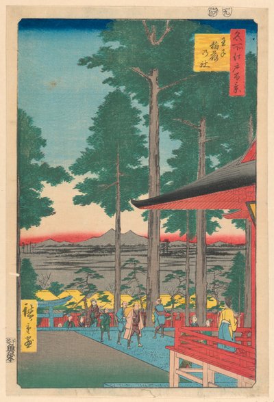 Santuario di Inari a Oji (Oji Inari no yashiro) dalla serie Cento famose vedute di Edo da Ando Hiroshige