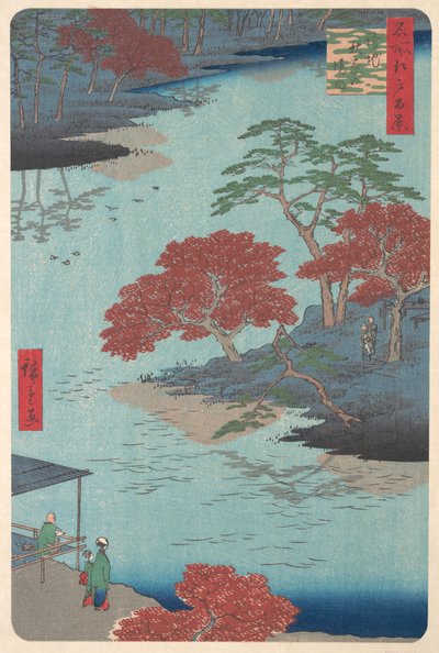 Dentro il santuario di Akiba a Ukeji, 8° mese, anno del serpente 1857 da Ando Hiroshige