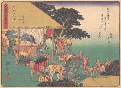 Ishiyakushi, dalla serie Le Cinquantatré Stazioni della Strada Tokaido, inizi del XX secolo da Ando Hiroshige