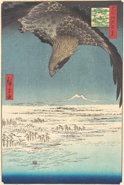 Pianura di Jumantsubo a Fukagawa Susaki, dalla serie Cento vedute famose di Edo da Ando Hiroshige