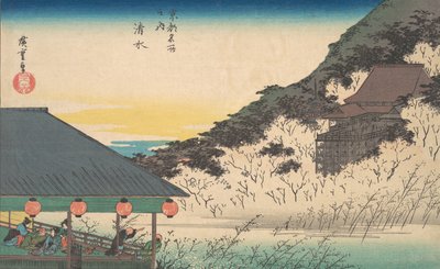 Tempio di Kiyomizu, dalla serie Vedute famose di Kyoto, ca. 1834 da Ando Hiroshige