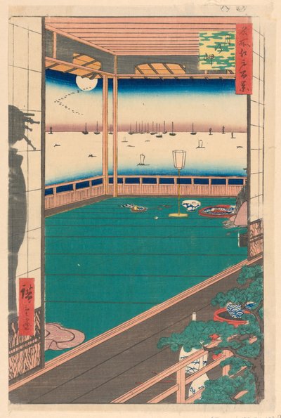 Capo della Luna (Tsuki-no-misaki) dalla Serie Cento Vedute Famose di Edo da Ando Hiroshige