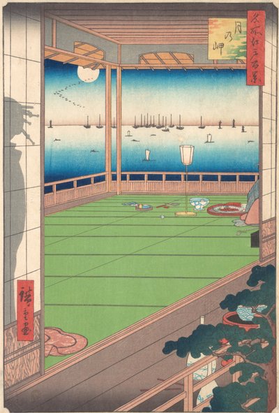 Punto di osservazione della luna, 1857 da Ando Hiroshige