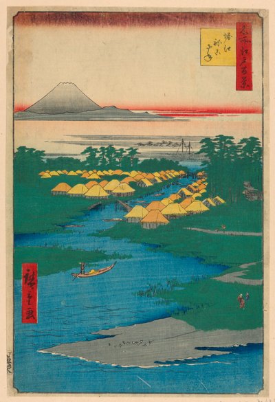 Nekozane al canale di Horikiri n. 96 da Cento vedute famose di Edo (Horie, Nekozane) da Ando Hiroshige