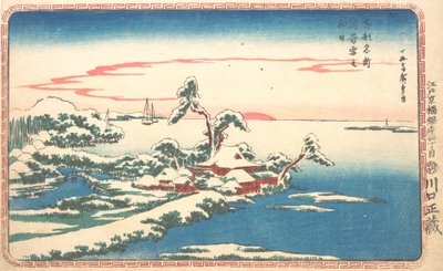 Alba di Capodanno dopo la neve a Susaki, ca. 1831 da Ando Hiroshige