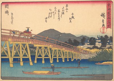 Okazaki, dalla serie Le Cinquantatré Stazioni della Strada Tokaido, inizio XX secolo da Ando Hiroshige