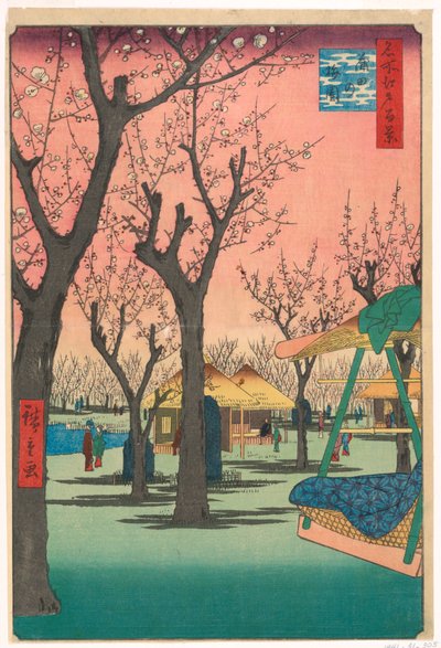 Giardino di Prugne, Kamata dalla Serie Cento Vedute di Edo da Ando Hiroshige