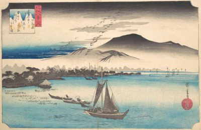 Oche di ritorno a Katada da Ando Hiroshige