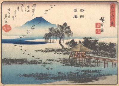 Oche di ritorno a Katata, 1857 da Ando Hiroshige