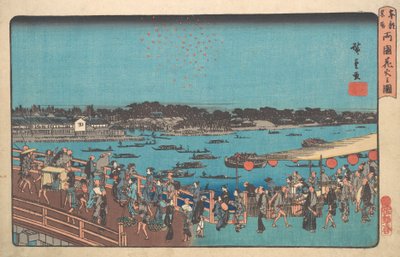 Ryogoku Hanabi no Zu, ca. 1841 da Ando Hiroshige