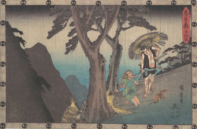 Sadakuro minaccia di uccidere Yoichibei, ca. 1840 da Ando Hiroshige