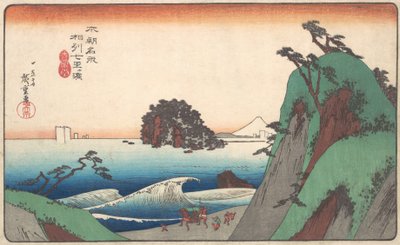 Spiaggia di Seven-ri, Provincia di Soshu da Ando Hiroshige