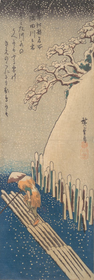 Neve sul fiume Sumida da Ando Hiroshige