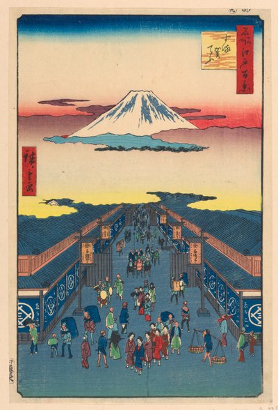 Via Suruga (Suruga-cho) dalla serie Cento vedute famose di Edo da Ando Hiroshige
