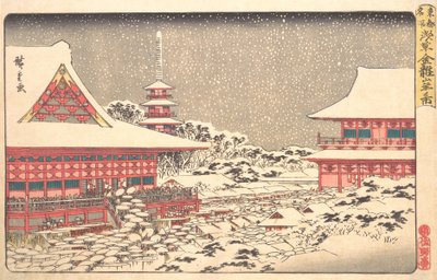 Fiera di fine anno al tempio di Kinryuzan da Ando Hiroshige