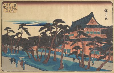 Tempio Zojoji a Shiba nella neve da Ando Hiroshige