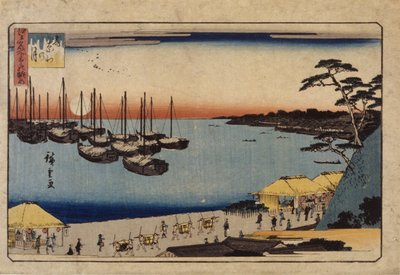 Barche a vela nel porto da Ando or Utagawa Hiroshige