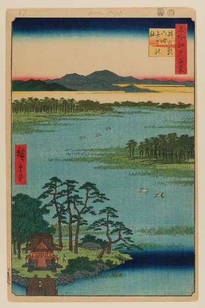 Santuario Benten, stagno di Inokashira da Ando or Utagawa Hiroshige