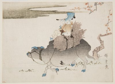 Mandriano e una mucca da Ando or Utagawa Hiroshige