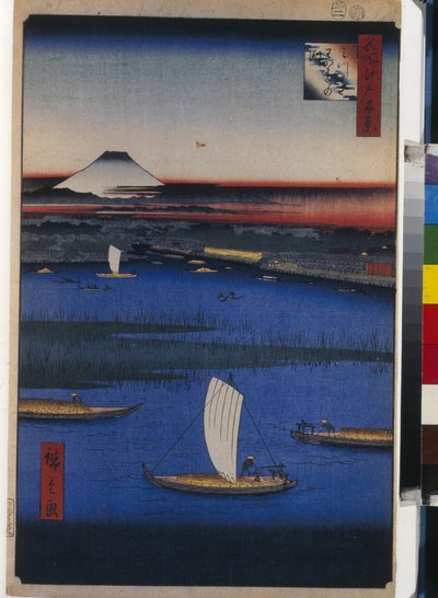 Cento vedute famose di Edo: Mitsumata Wakarenofuchi da Ando or Utagawa Hiroshige