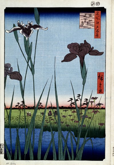 Cento vedute famose di Edo: iris a Horikiri da Ando or Utagawa Hiroshige