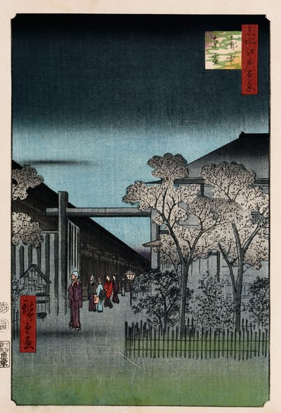 Alba nello Yoshiwara, dalla serie Cento vedute di luoghi famosi di Edo da Ando or Utagawa Hiroshige