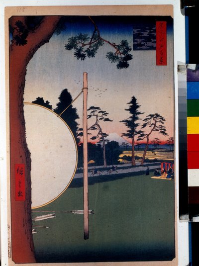 La pista di corsa ippica a Takata, Serie cent viste celebri di Edo da Ando or Utagawa Hiroshige