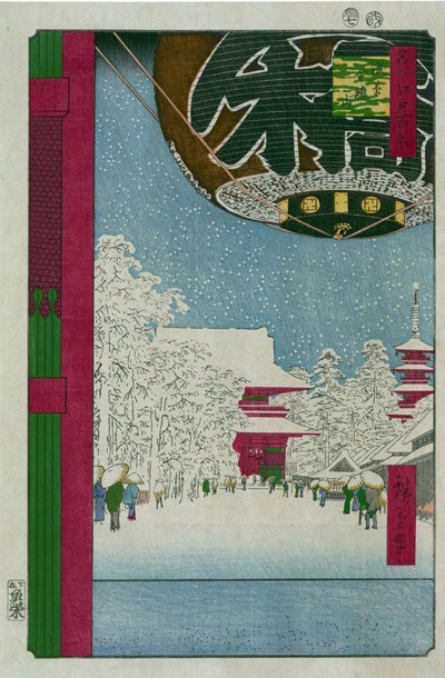 Tempio Kinryuzan ad Asakusa (Cento vedute famose di Edo) da Ando or Utagawa Hiroshige