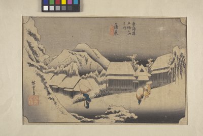 Neve serale a Kambora da Ando or Utagawa Hiroshige