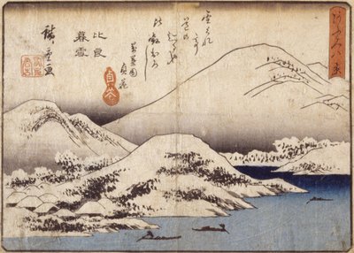 Neve serale sul Monte Hira da Ando or Utagawa Hiroshige