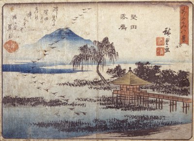 Oche che scendono a Katada da Ando or Utagawa Hiroshige