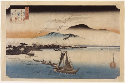 Oche che tornano a Katata da Ando or Utagawa Hiroshige