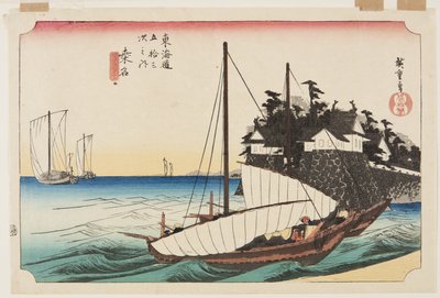 Kuwana: Attraversamento di Shichiri da Ando or Utagawa Hiroshige