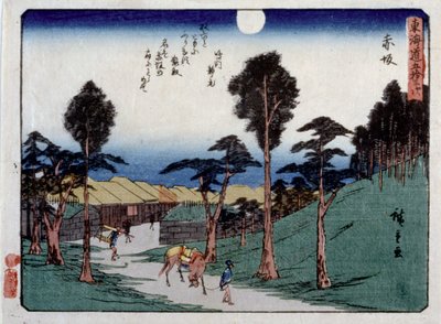 Serie Kyoka Tokaido, Akasaka da Ando or Utagawa Hiroshige