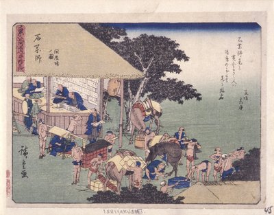 Serie Kyoka Tokaido, Ishiyakushi da Ando or Utagawa Hiroshige