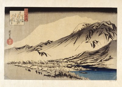 Neve persistente sul Monte Hira da Ando or Utagawa Hiroshige