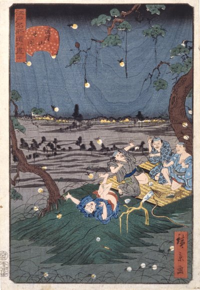 Ascoltando i grilli a Dōkanyama (20) (Dōkanyama Mushikiki) da Ando or Utagawa Hiroshige